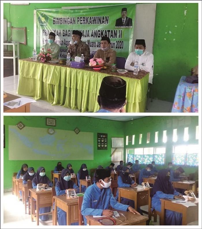 Kasi Bimas Kemenag Muaro Jambi Lakukan Bimbingan Pranikah Terhadap Siswa Kelas XII MAN 2 Muaro Jambi