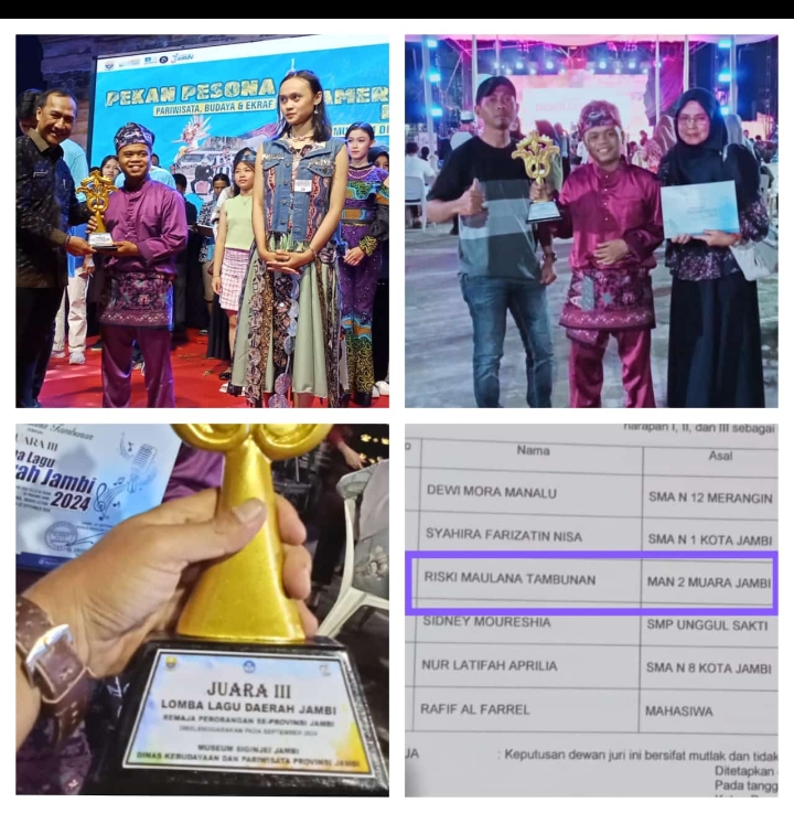 Siswa MAN 2 Muaro Jambi meraih juara tiga pada lomba lagu daerah tingkat provinsi Jambi tahun 2024 Siswa MAN 2 Muaro Jambi meraih juara tiga pada lomba lagu daerah tingkat provinsi Jambi tahun 2024