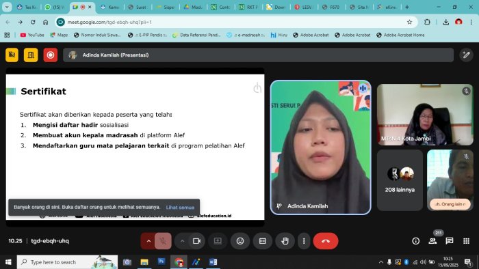 MAN 2 Muaro Jambi Ikuti Sosialisasi Platform Alef Secara Daring MAN 2 Muaro Jambi Ikuti Sosialisasi Platform Alef Secara Daring