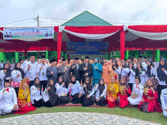 Majelis Guru dan TU Ikuti Upacara HAB ke-80 Kemenag Muaro Jambi